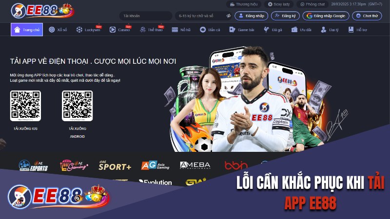 Lỗi cần khắc phục khi tải app EE88